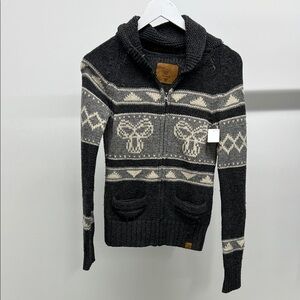 TNA Grey Patterned Sweater